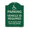 Signmission Parking Vehicle Id Required Up to $200 Fine for Violation Heavy-Gauge Alum, 24" x 18", G-1824-23350 A-DES-G-1824-23350 - alternate 1
